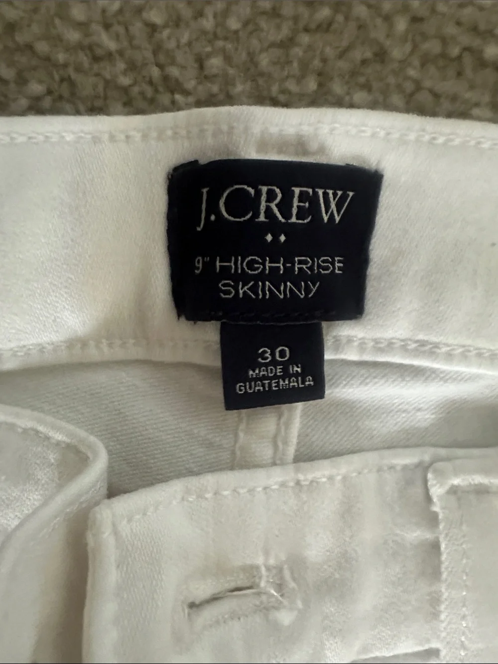 JCrew Women’s Skinny High Rise  White Jeans